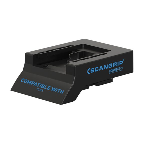 Scangrip CONNECTOR Intelligenter Adapter mit Akkusicherheitssystem, kompatibel mit Flex