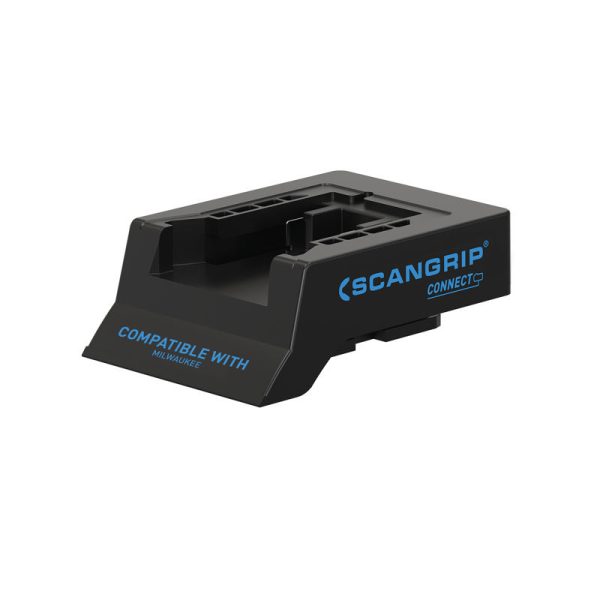 Scangrip CONNECTOR Intelligenter Adapter mit Akkusicherheitssystem, kompatibel mit Milwaukee